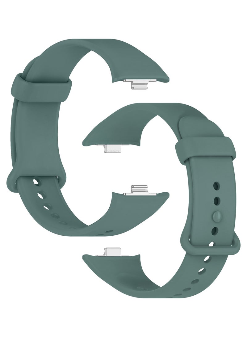 MARGOUN Classic Silicone Strap for Xiaomi Band 9 Pro Forest Green  - Image 1