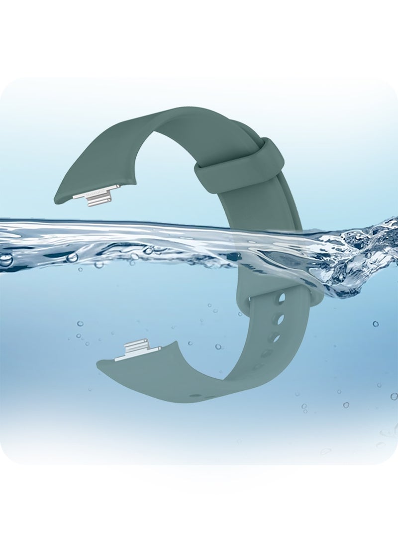 MARGOUN Classic Silicone Strap for Xiaomi Band 9 Pro Forest Green  - Image 4