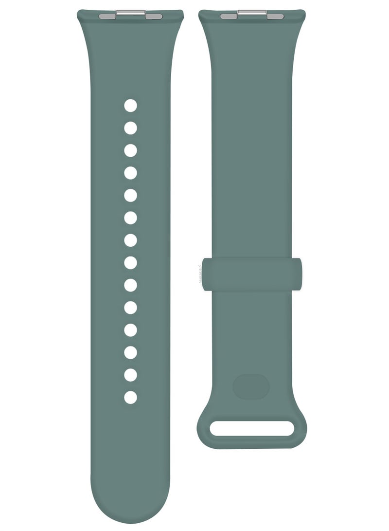 MARGOUN Classic Silicone Strap for Xiaomi Band 9 Pro Forest Green  - Image 5