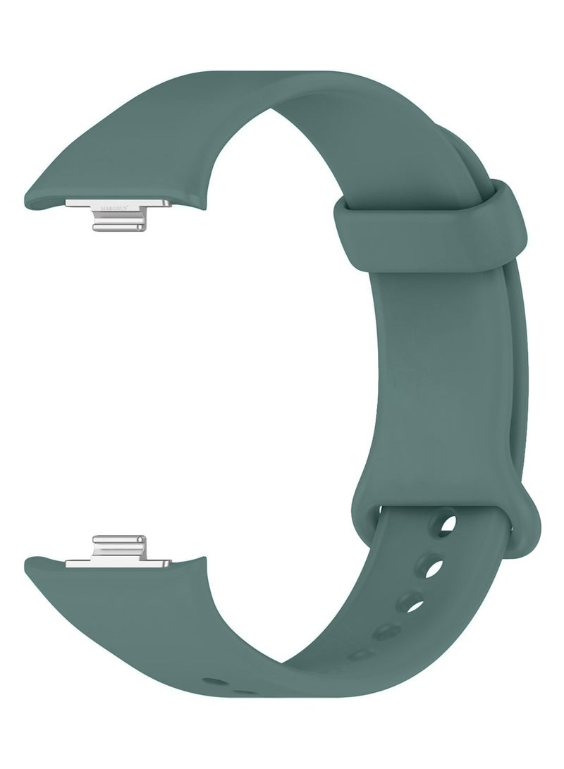 MARGOUN Classic Silicone Strap for Xiaomi Band 9 Pro Forest Green  - Image 3