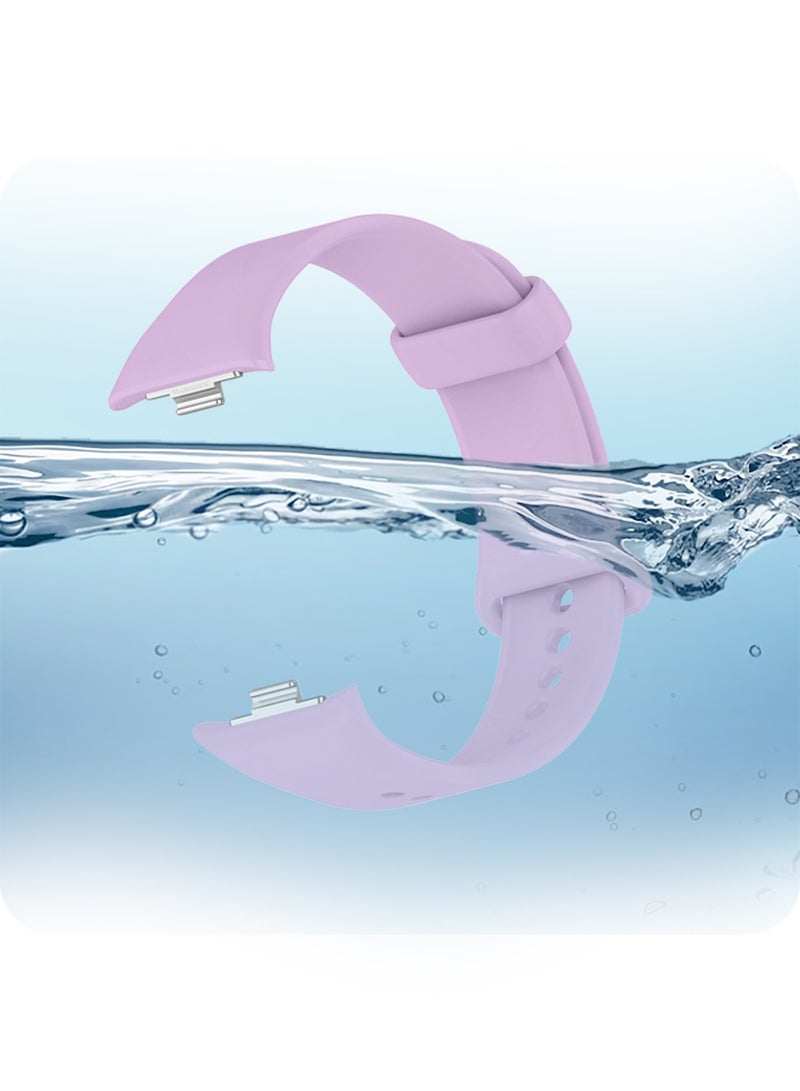 MARGOUN Classic Silicone Strap for Xiaomi Band 9 Pro Lavender Purple  - Image 4