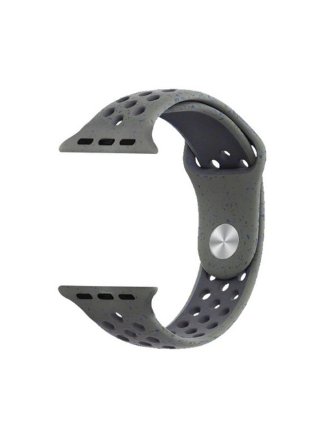MARGOUN Silicone Sport Strap for Watch Band 38mm, 40mm, 41mm, 42mm (Series 10) Replacement Band with Colorful Particles for iWatch Series Ultra 2/Ultra 10 9 8 7 SE 6 5 4 3 2 1 - Dark Olive Green  - Image 1