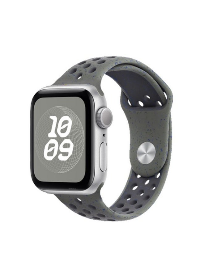 MARGOUN Silicone Sport Strap for Watch Band 38mm, 40mm, 41mm, 42mm (Series 10) Replacement Band with Colorful Particles for iWatch Series Ultra 2/Ultra 10 9 8 7 SE 6 5 4 3 2 1 - Dark Olive Green  - Image 3