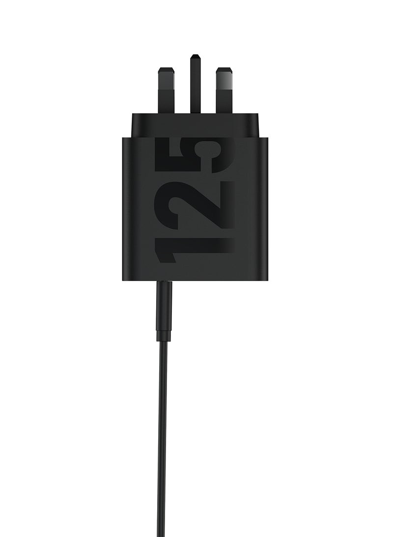 Motorola Wall Charger, 125W, Fast Charging Adapter - Matte Black - Image 1