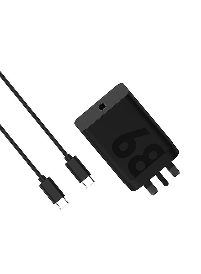 Motorola Wall Charger, 68W, Fast Charging Adapter - Black - Image 3