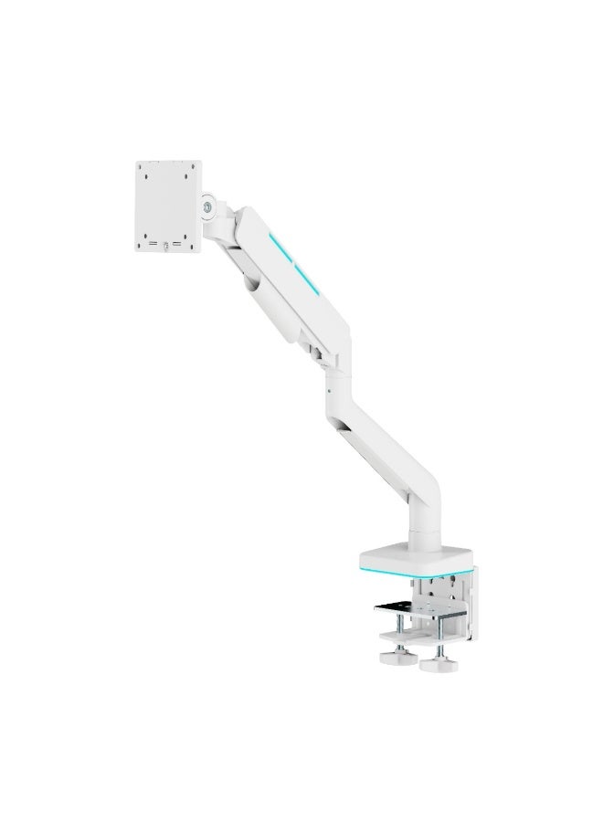 Gamertek Pivot Single Rgb Monitor Arm White - Image 3