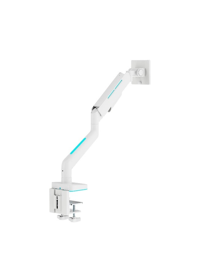 Gamertek Pivot Single Rgb Monitor Arm White - Image 2
