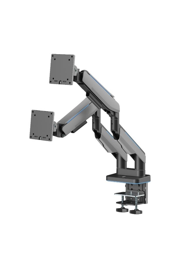 Gamertek Pivot Dual Rgb Monitor Arm Black - Image 2