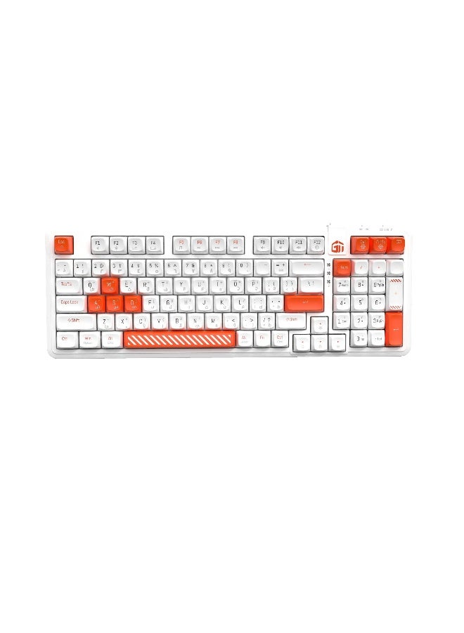 Gamertek Arcade Keys Wireless Mechanical Gaming Keyboard White  - Image 1