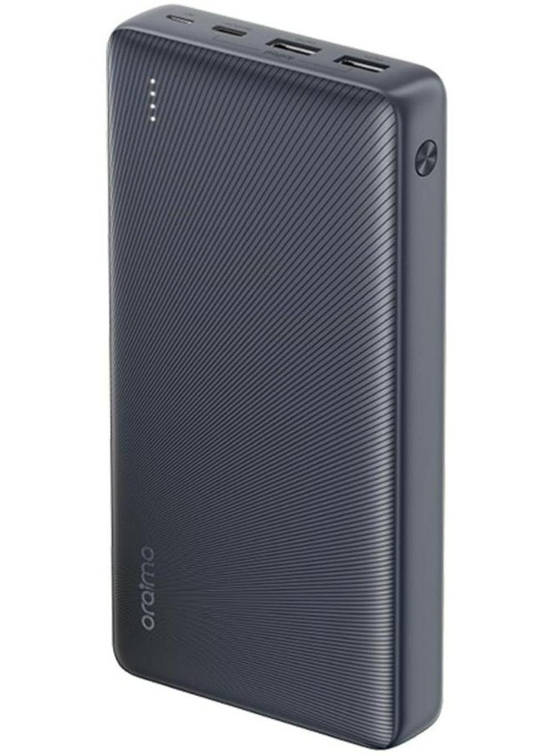 أورايمو بنك طاقة أورايمو ترافيلر 15 فلاش 20000 مللي أمبير مع شحن سريع 15 واط، مخرج ثلاثي من نوع C و USB، حماية متعددة الطبقات مع تصميم خارجي ثلاثي الأبعاد - Image 1