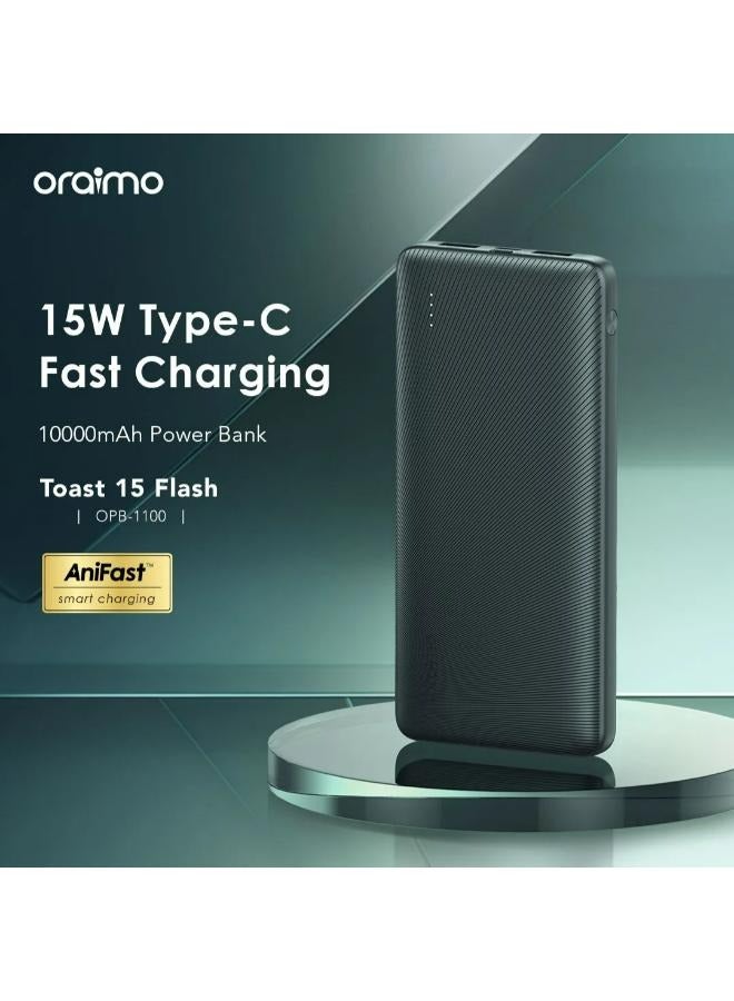 Oraimo 10000 mAh Oraimo Toast 15 Flash OPB-1100 Power Bank 10,000mAh 15W black - Image 2