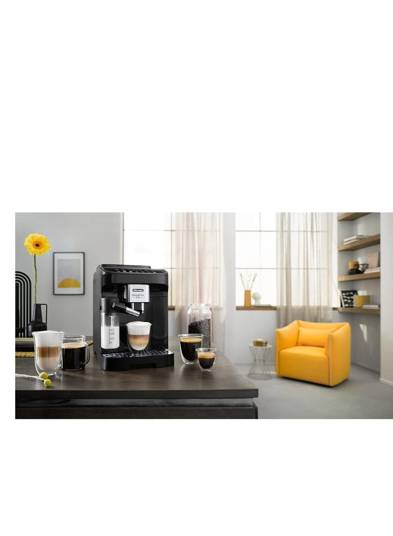 De'Longhi Coffee Machine MAGNIFICA EVO Fully Automatic Bean to Cup Coffee Machine, 9+ Functions, Ideal for Espresso, Americano, Cappuccino, Latte, Macchiato & Many More Coffee Recipes 1.8 L 1450 W 292.81.B BLACK - Image 3