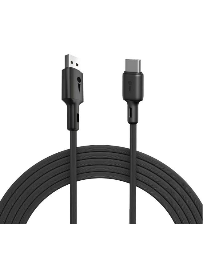 أورايمو Oraimo Reinforced Turbo USB Type C Fast Cable 1 meter black - Image 1