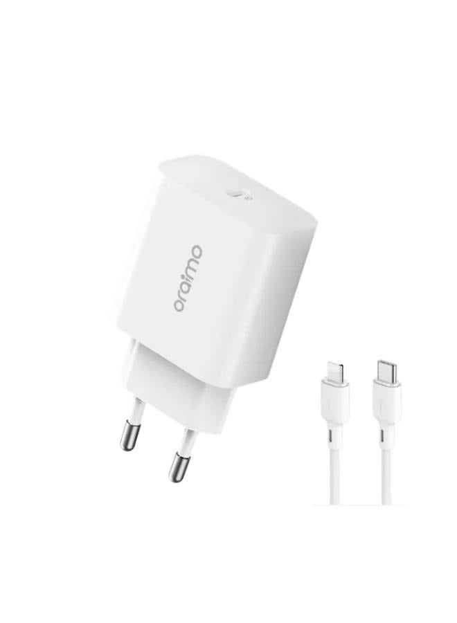 Oraimo PowerCube 20 Charger Kit OCW-E106S+CC45 20W PD - White