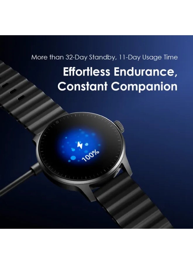 Oraimo Smartwatch 5R Pro 1.43" AMOLED 2.5D Floating Interface IP68 Black - Image 5