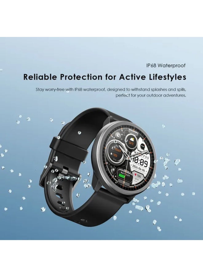 Oraimo Smartwatch 5R – 1.43" AMOLED Display, HD Bluetooth Calls, Health Tracking & IP68 Waterproof - Black - Image 4