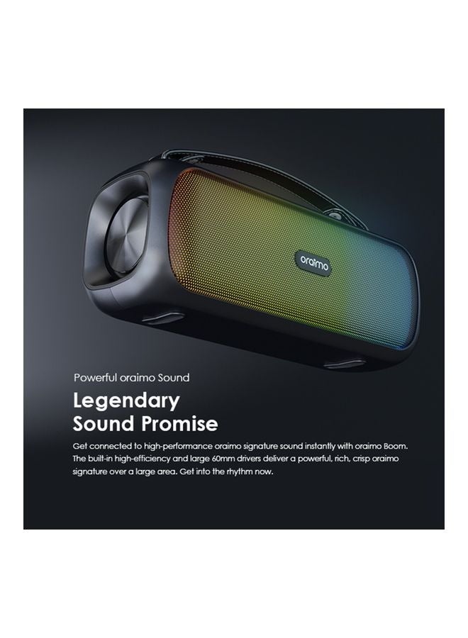 Oraimo Boom Wireless Speaker BT V5.1 85Hz-16KHz 30W Black  - Image 3