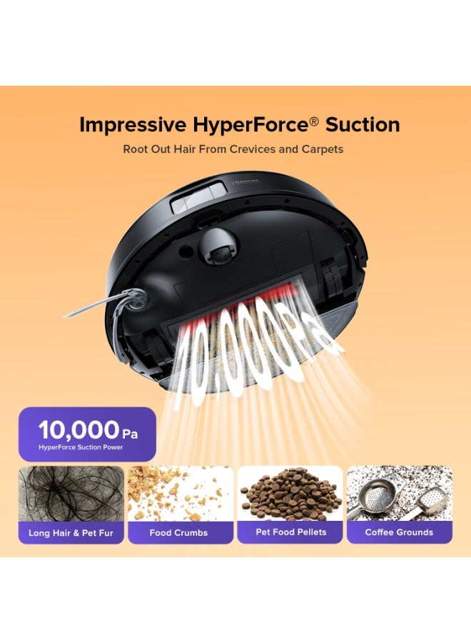 roborock Q10 VF (Upgraded from S8)Robot Vacuum and Mop Combo, 10,000 Pa HyperForce, Dual Anti-Tangle System, Auto Mop Lifting, JawScrapers Brush & High-Intensity Mop, Reactive Tech Obstacle Avoidance, PreciSense LiDAR 65 W Q10 VF Black - Image 2