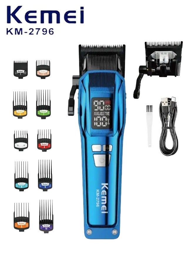 Kemei KM-2796 Professional Hair Clipper, 9000RPM Motor with Multiple Speeds, 4600mAh Ultra-Large Battery Capacity, Extra DLC Blade (Saudi Version) - Image 2