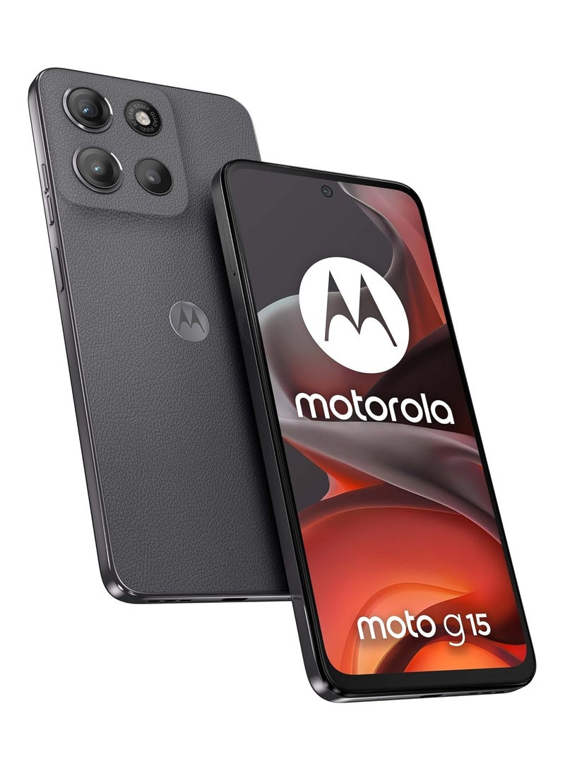 موتورولا Moto G15 4G Dual SIM 8GB RAM 128GB ROM Gravity Grey - International Version - Image 1