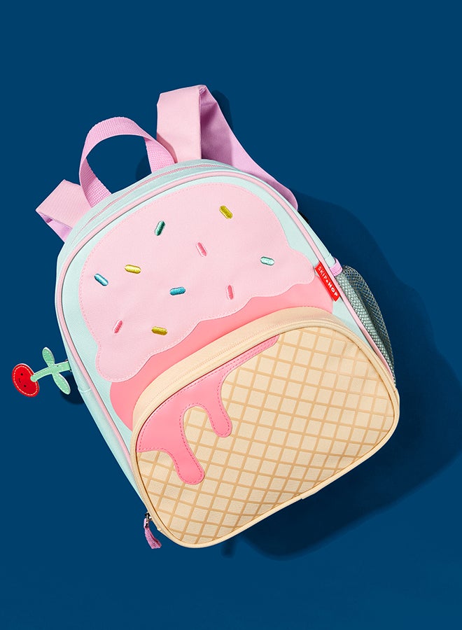 Skip Hop Spark Style Backpack - Ice Cream - Fashionable Toddler Backpack with Glitter Detail  - Image 3