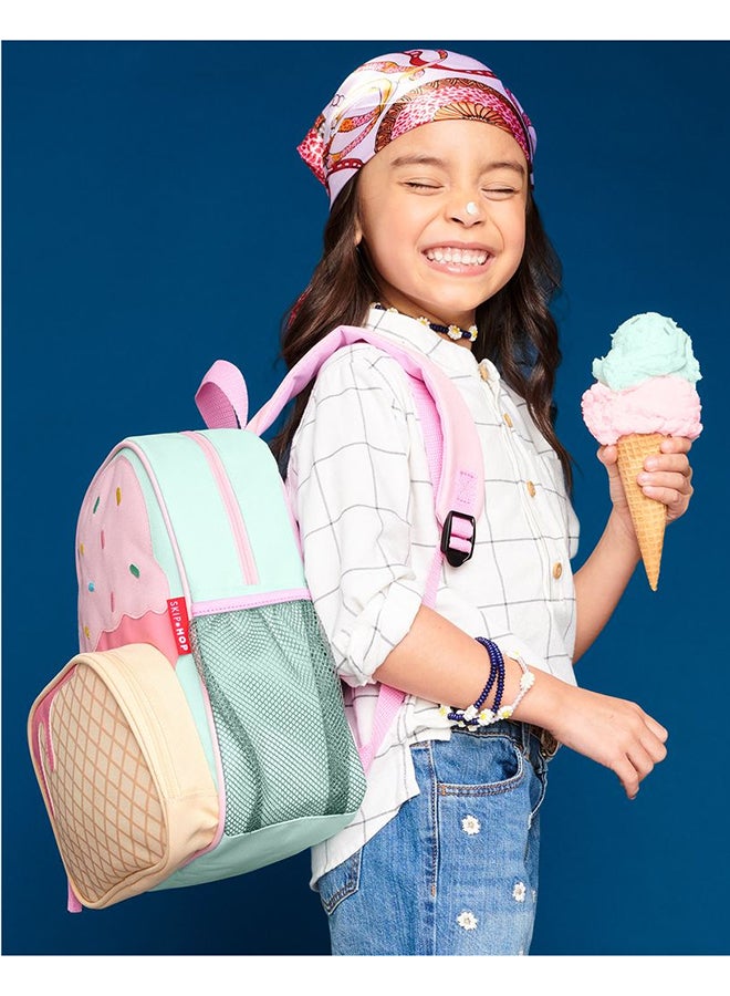 Skip Hop Spark Style Backpack - Ice Cream - Fashionable Toddler Backpack with Glitter Detail  - Image 4