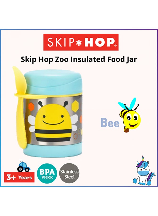 سكيب هوب Zoo Food Jar - Bee - Insulated Stainless Steel Kids Food Container  - Image 2