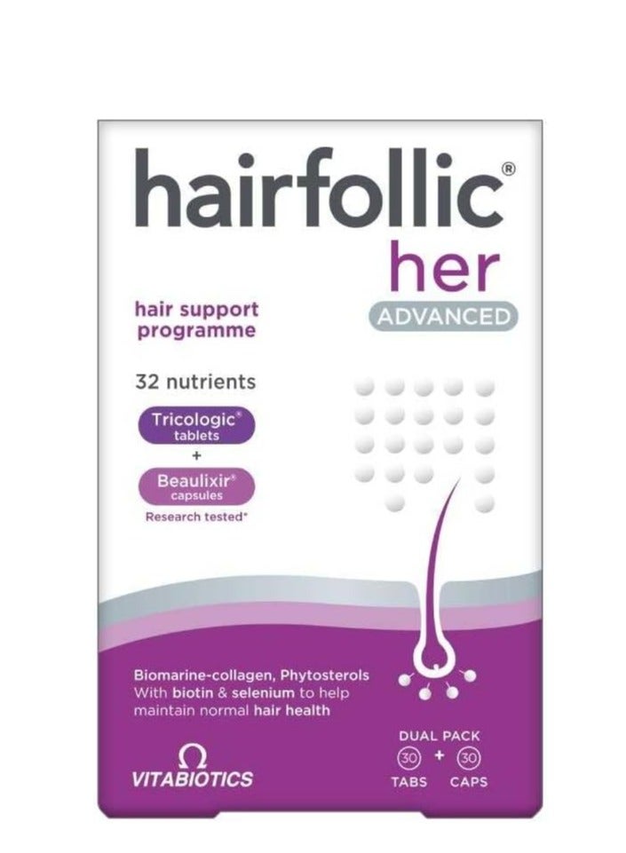 Vitabiotics Hairfollic Her Advanced 30 Tabs And 30 Caps - Image 1