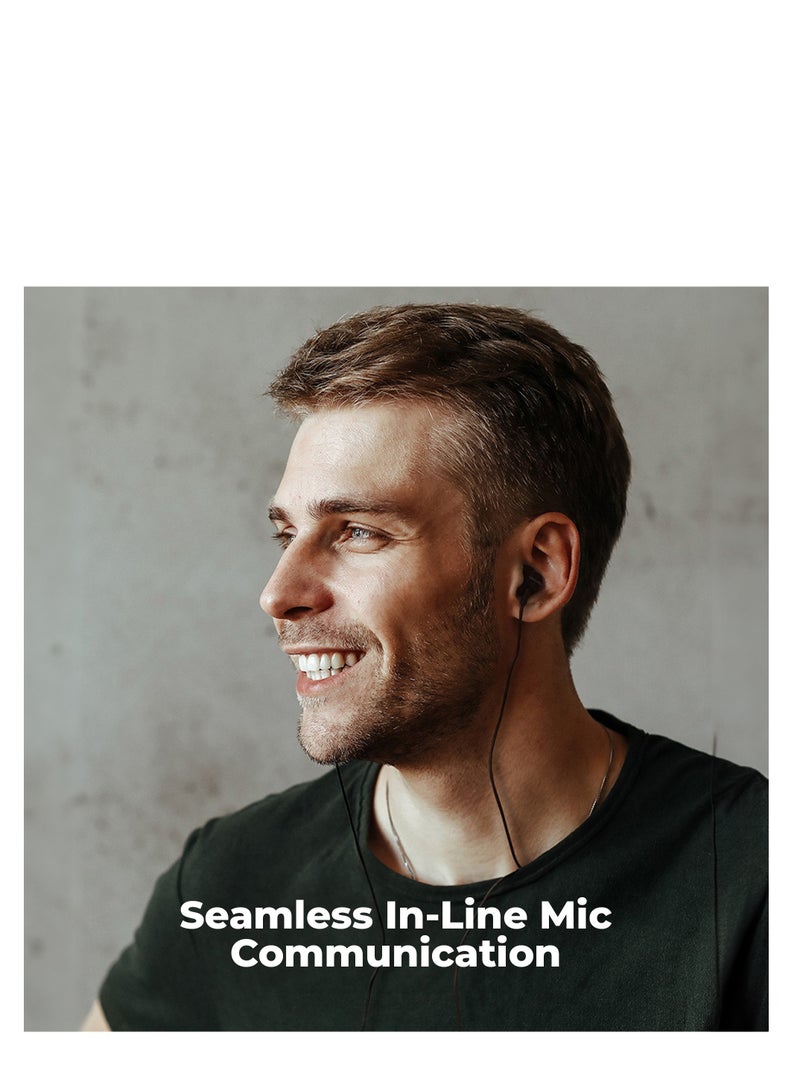 Philips TAUE101BK/00 Wired In-Ear Earphones with Mic, 4.2mm Neodymium Driver, Bass Sound, Ergonomic Comfort Fit, 1.2m Cable, Button Controlled ( Black ) black - Image 3