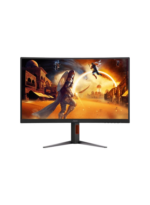 C27G4Z 27" FHD 280Hz Curved Gaming Monitor, 280Hz, 0.3ms, FreeSync/G-Sync, VA Panel, 1500R, 121% sRGB, HDMI/DP, Height Adjustable, VESA Mount, Black & Red | C27G4Z black