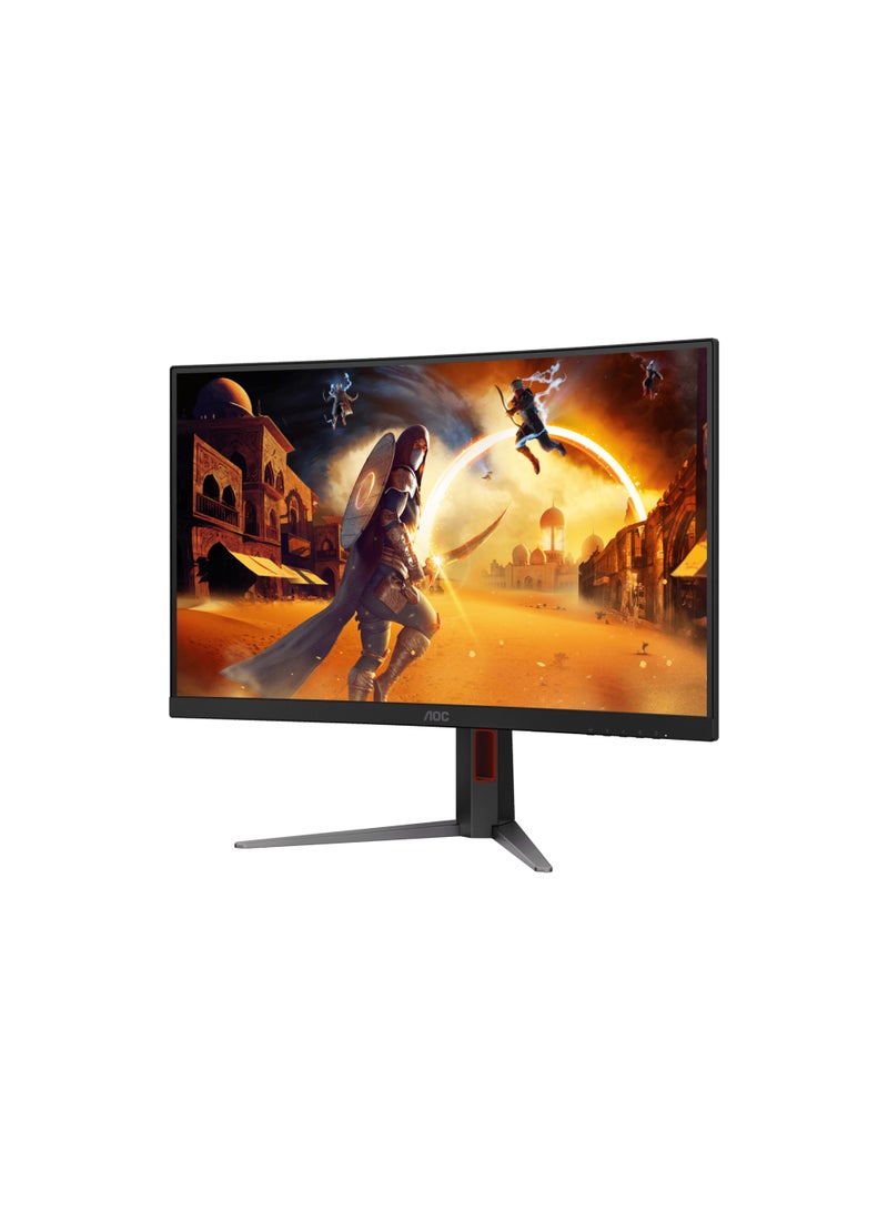 C27G4Z 27" FHD 280Hz Curved Gaming Monitor, 280Hz, 0.3ms, FreeSync/G-Sync, VA Panel, 1500R, 121% sRGB, HDMI/DP, Height Adjustable, VESA Mount, Black & Red | C27G4Z black