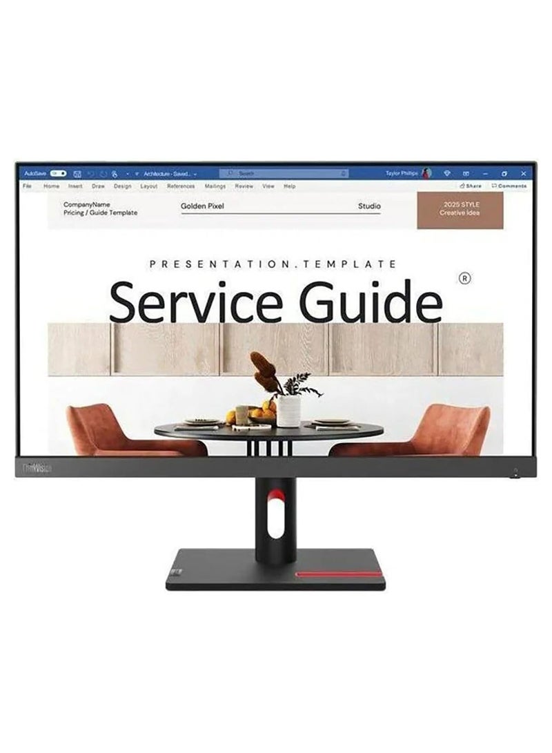 Lenovo ThinkVision S24i-30 23.8 [24 Class] Full HD LED Monitor - 16:9 - Raven Black - Image 1