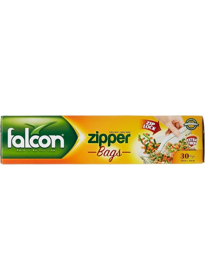 فالكون Zipper Bags Size 30Pcs Transparent 30cm x 40cmNone  - Image 1