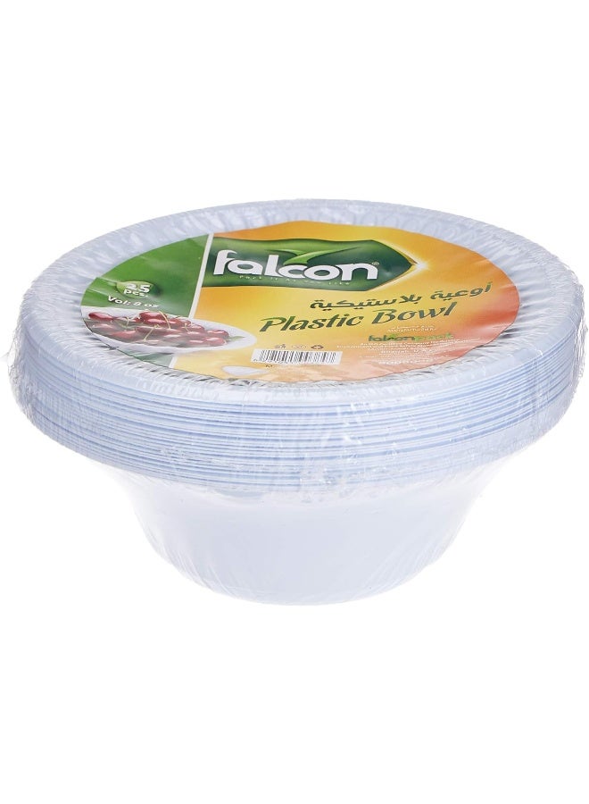 Falcon Plastic Bowl - 25 Pieces White 8 OzNone White 8 OzNone
