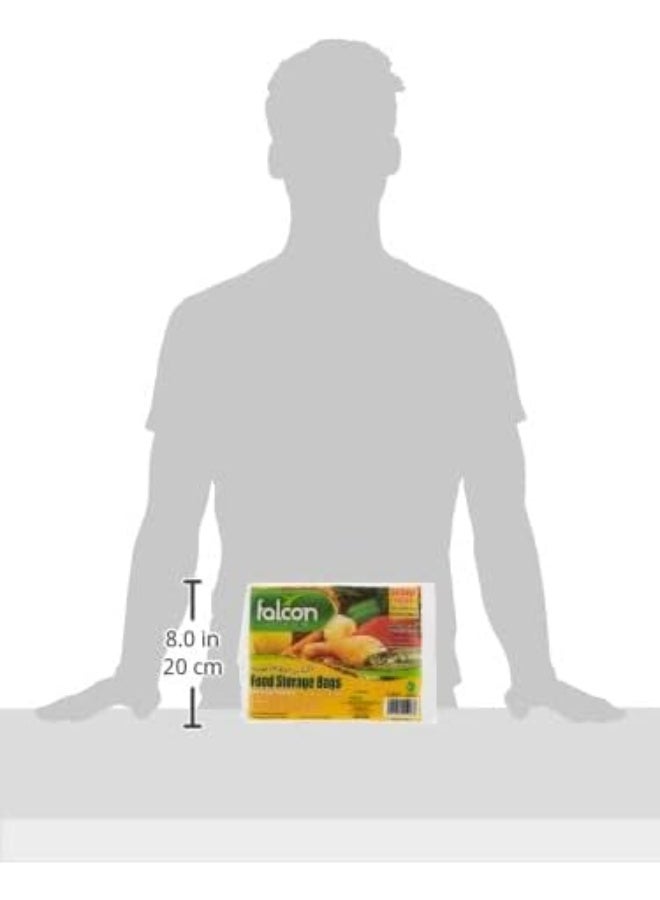 فالكون أكياس تخزين الطعام كبيرة الحجم، شفافة - 52 × 23 سم شفافة 50None - Image 3