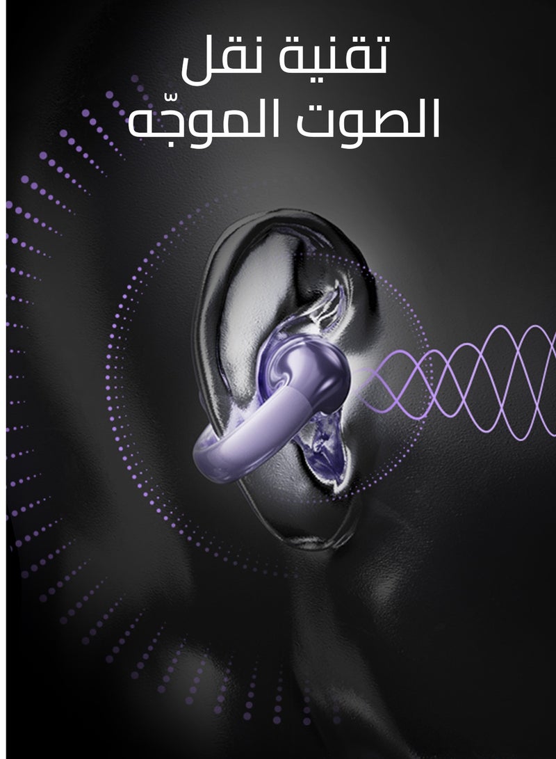 ITEL Open-Ear Listening,Wireless Earphones, BudsFit 5  Earbuds, Bluetooth 5.4 ,IP54 Waterproof, Long Battery Life, iOS And Android  - Starry Purple  - Image 5