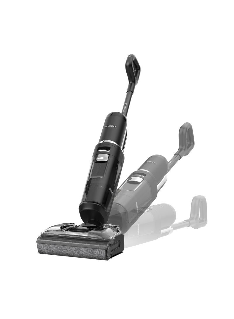 Floor One S7 Stretch Ultra Cordless Wet Dry Vacuum Cleaner, 180°Lay-Flat Anti-Tangle Design, 50 Minutes Runtime, 185℉ Flashdry Self-Cleaning, Dual-Sided Edge Cleaning Floor Cleaner 230 W FW061600AE Black