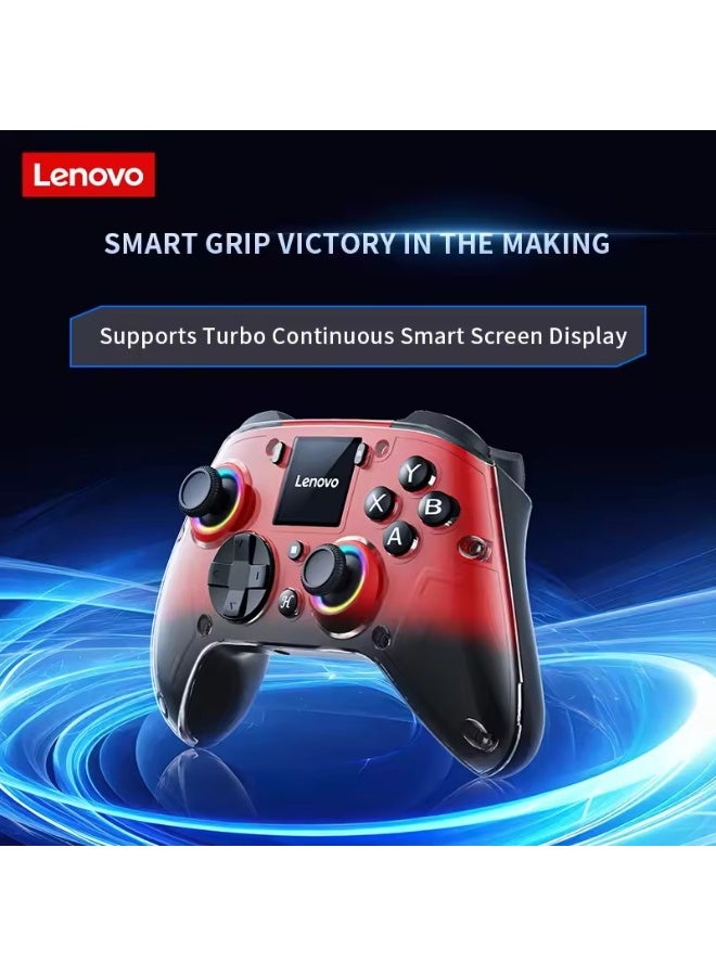 Lenovo X01 GamePad Support Wireless Bluetooth/2.4G Receiver Connection Adaptation PC/ Switch/PS4 Display Screen Game Controller, Red - Image 3