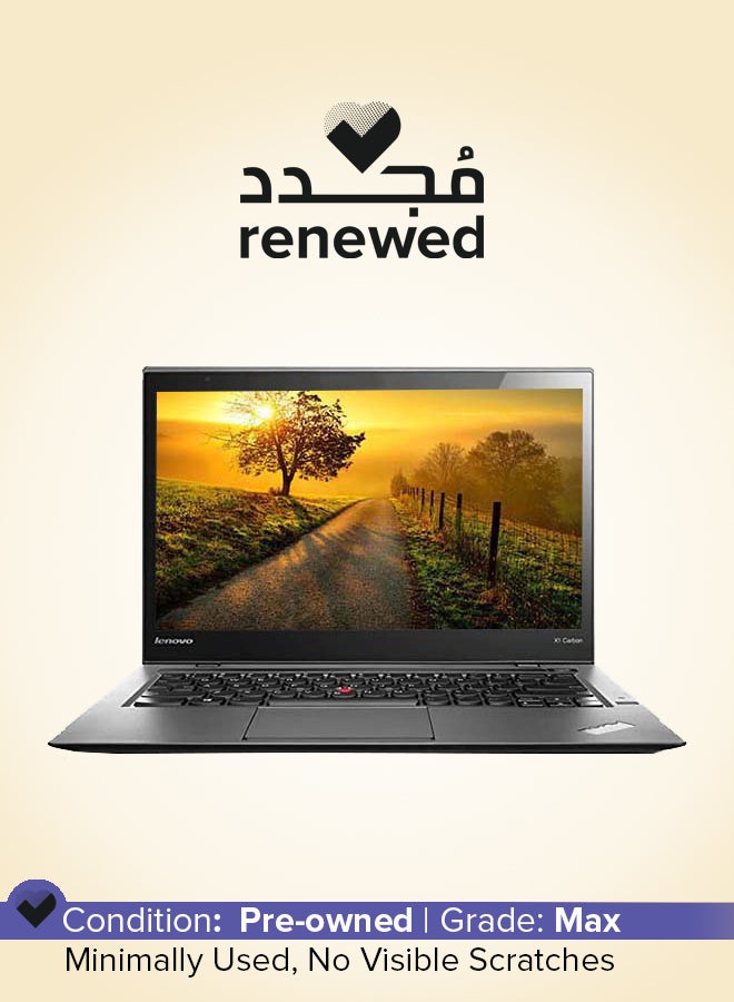 Lenovo Renewed - Thinkpad X1 Carbon Laptop With 14-Inch HD Display, Core i5 Processor/4th Gen/Dual Core/8GB RAM/256GB SSD/Intel HD Graphics/Windows 10 Pro English black - Image 1