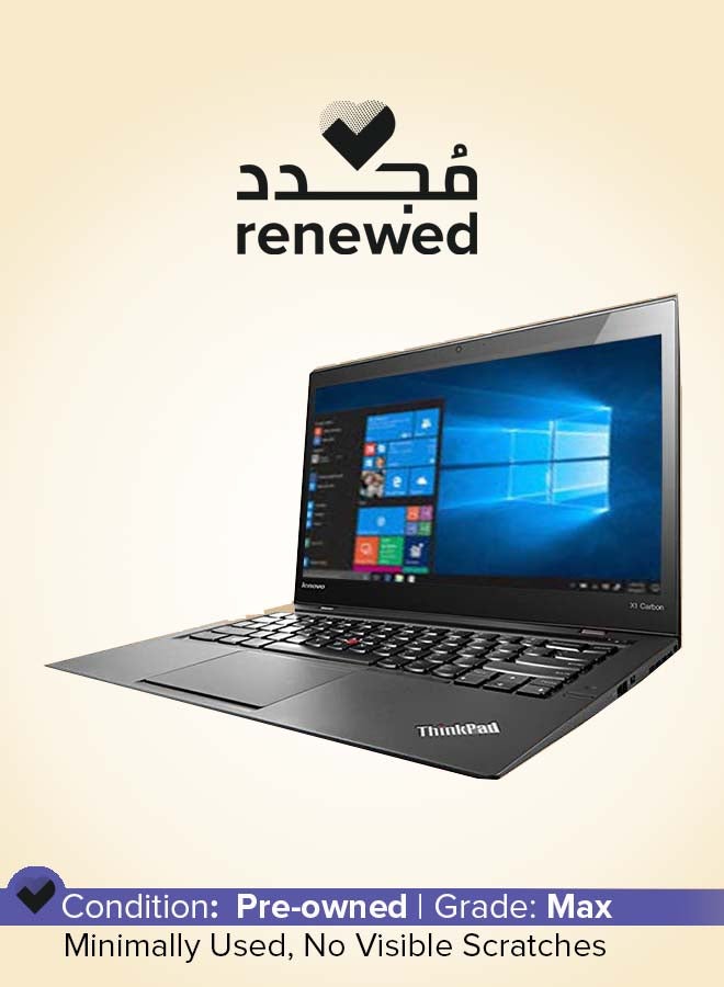 Lenovo Renewed - Thinkpad X1 Carbon Laptop With 14-Inch Full HD Display, Core i5 Processor/5th Gen/Dual Core/8GB RAM/256GB SSD/Intel HD Graphics/Windows 10 Pro English black - Image 1