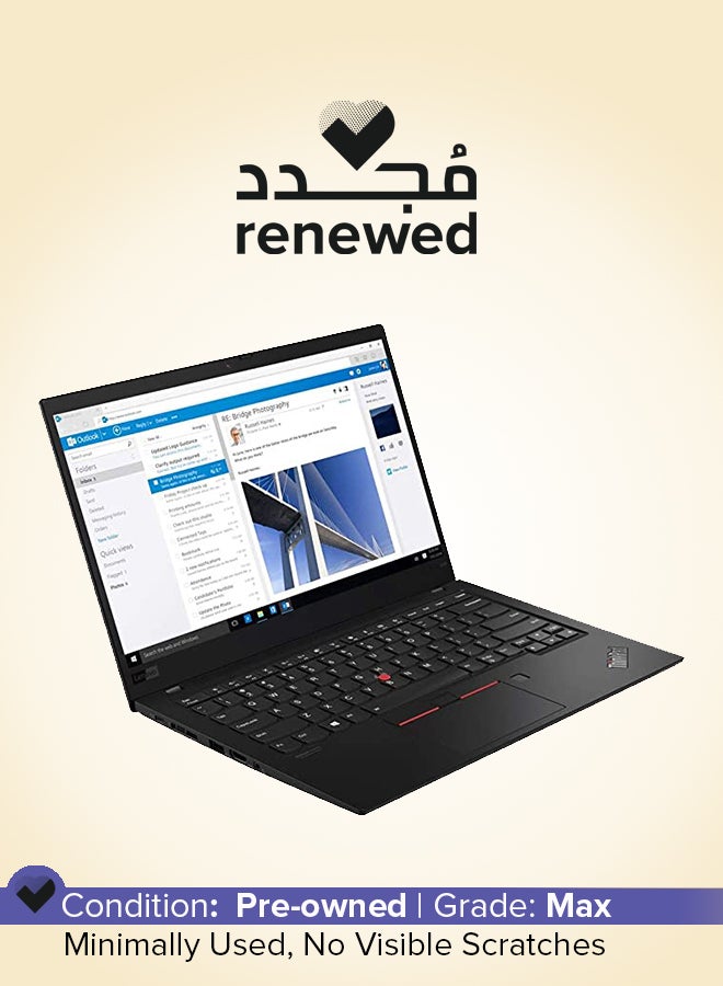 Lenovo Renewed - Thinkpad X1 Carbon Laptop With 14-Inch Full HD Display, Core i5 Processor/8th Gen/Quad Core/8GB RAM/256GB SSD/Intel HD Graphics/Windows 10 Pro English black - Image 1