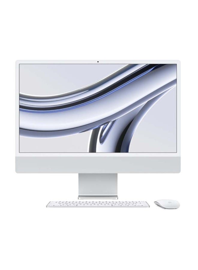 Apple iMac With  24-inch Retina 4.5K Display, M3 8-core CPU 10-core GPU Processor/16GB RAM DDR5/1TB SSD/ English/Arabic Silver