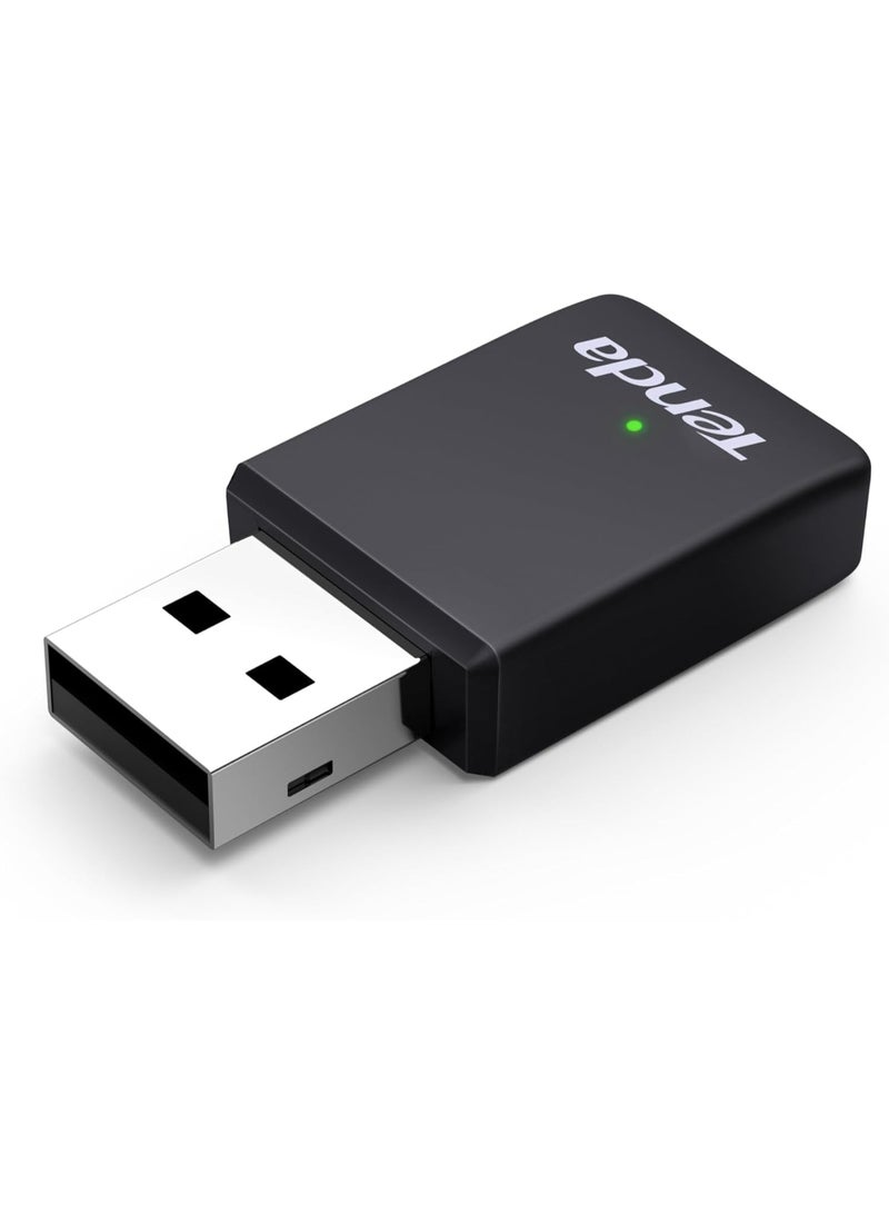 Tenda AX900 Wifi 6 Dongle Wi-FI, Dual Band WiFi USB Adapter for PC/Desktop/Laptop, Mini Size USB2.0, Soft Mode AP, Compatible with Windows 7/10/11/Linux(3.10-6.8) - Black - Image 1