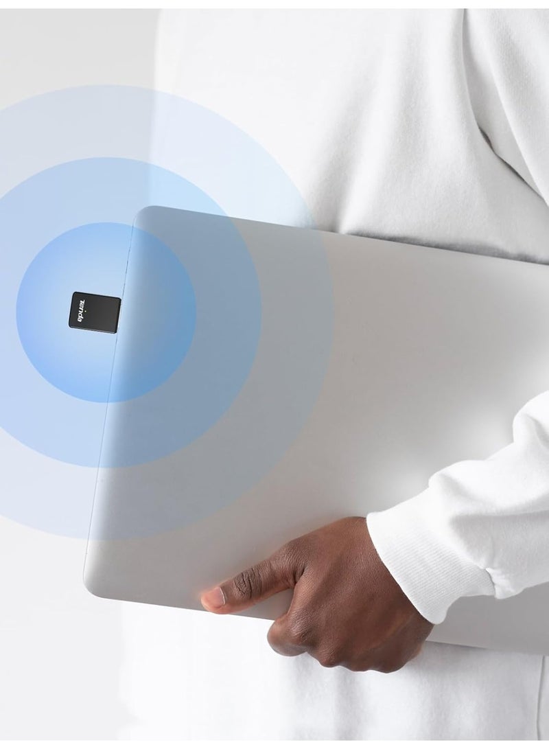 Tenda AX900 Wifi 6 Dongle Wi-FI, Dual Band WiFi USB Adapter for PC/Desktop/Laptop, Mini Size USB2.0, Soft Mode AP, Compatible with Windows 7/10/11/Linux(3.10-6.8) - Black - Image 3