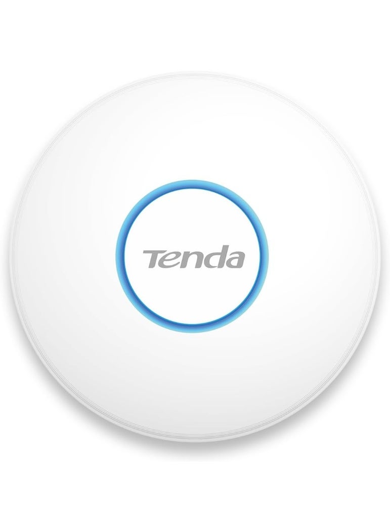Tenda Access Point Ax1500 Wifi 6 Dual Band Ceiling Mounted Up To 1500 Mbps Support Ofdma And Mu-Mimo Technology Supports Poe Power Supply White  - Image 1