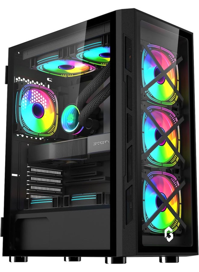 GameOn Gaming PC with Intel i5 12400F Processor/16GB RAM/1TB SSD/Nvidia GeForce RTX 3050 Graphics/ Black  - Image 1