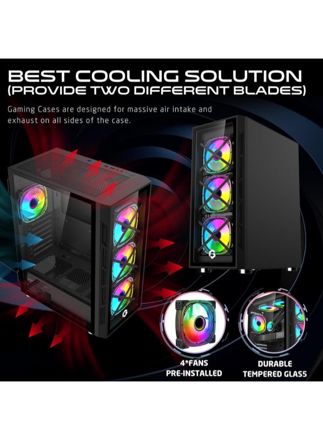 GameOn Gaming PC with Intel i5 12400F Processor/16GB RAM/1TB SSD/Nvidia GeForce RTX 3050 Graphics/ Black  - Image 2