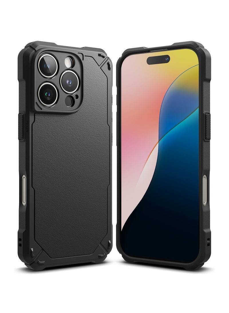 Ringke Rugged Gear [Oil & Dirt Resistant] Compatible with iPhone 16 Pro Max Case, Prevents Oily Smudges Non-Slip Enhanced Grip Protective Cover Precise Cutouts for Camera BLACK - Image 1