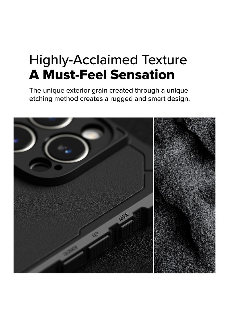 Ringke Rugged Gear [Oil & Dirt Resistant] Compatible with iPhone 16 Pro Max Case, Prevents Oily Smudges Non-Slip Enhanced Grip Protective Cover Precise Cutouts for Camera BLACK - Image 5