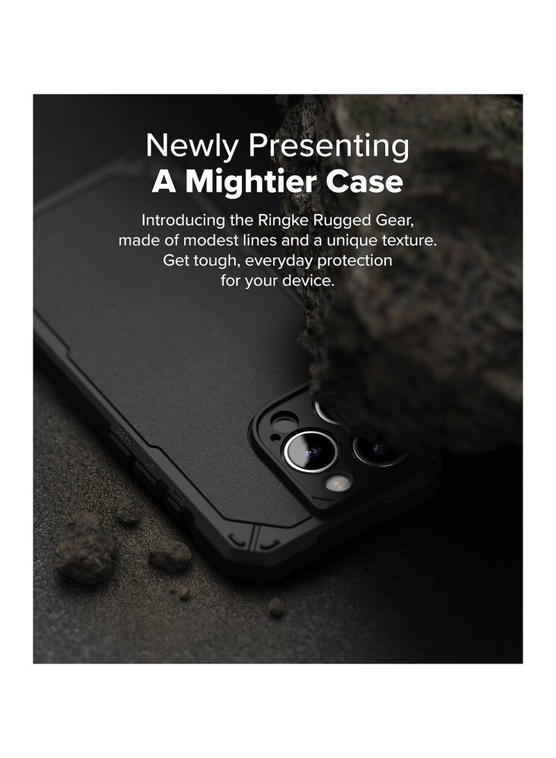 Ringke Rugged Gear [Oil & Dirt Resistant] Compatible with iPhone 16 Pro Max Case, Prevents Oily Smudges Non-Slip Enhanced Grip Protective Cover Precise Cutouts for Camera BLACK - Image 3